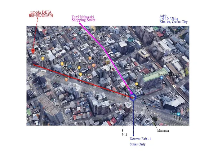 抵家umeda Dijia 梅田館 大阪民宿包棟